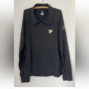 Adidas pittsburgh penguins pullover quarter zip jacket size 2XL
